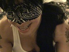 Shemale TS Foxxy Blindfolded Sucks Movies