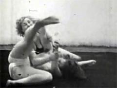 Two Horny Girls From The Fourties Having A Sexy Catfight