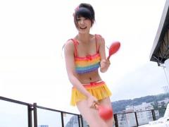 Ai Okawa Asian Doll In Such Colorful Lingerie Plays On Balcony