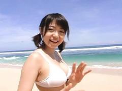 Shizuka Nakamura Takes Her School Uniform For Day On Sandy Beach