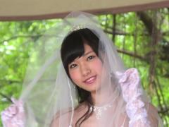 Ayaka Morikawa Asian Poses In White Lingerie And With Bride Veil