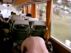 Retro Lady Receives A Cum Eruption In A Moving Crowded Bus