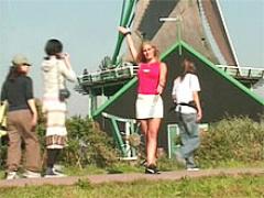 Want To See Some Dutch Windmills And Sexy Tour Girl Flashing
