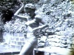 Sheree North Is Vintage Stripping Outside In The Garden