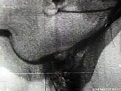 A Man In This Vintage Porn Video Simply Loves To Lick Pussy And Suck Its Hairy Labia 