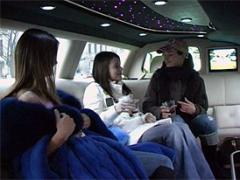 Three Horny Teens Licking Pussies In A Driving Limousine
