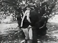 Vintage Porn Video Of Two Girls Fucking With A Man Who They Saw Pissing Watch Real Ou