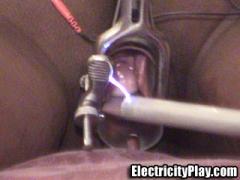 Natalie Punished With Electric Shocks For Biting Cock