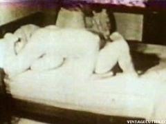 Retro Homemade Video Of A Sexy Couple In 1960s Enjoying Oral Sex And Then Lying In Be