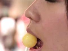 Maki Fukumi Asian In Sailor Girl Uniform Is Sexy Licking Candy