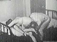 Old Man Is Serviced By Two Matures In A True Vintage Group Sex Hardcore Video Of The 