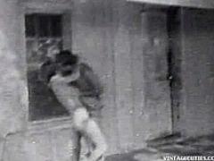 Hot Frolicsome Sex Action Outsides In A Vintage Sex Video Where Farm Couple Decided To Ha