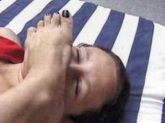 Lesbian Slave Girl Smothering By Mistress Foot