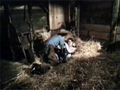 Cute Retro Chick Is Fucking A Cowboy In The Hay Vintage