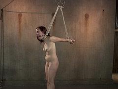 Cherry Doll Pale Brunette Is Rope Bound For Spanking And Fis...