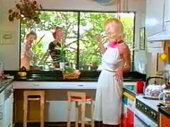 Horny Neigbours Paying Visit To Retro Blonde Housewife Seka