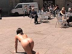 Spanish Ponrstar Susan Abril Bound In Public And Double Fuck...