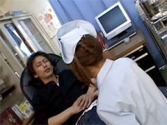 Horny Japanese Teen Nurse Jerking The Patients Dick For Cum