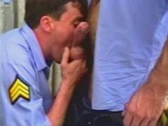Horny Young Bear Police Officer Couple In Dick Sucking Thril...