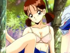 Petite Anime Teen With Perfect Blue Eyes Humped In The Woods...