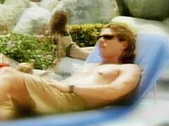 Male Celebrity Spencer Rochfort Sunbathing Shirtless Near Th...