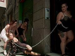 Mona Wales Is Caught And Public Bound By Kinky Trio For Bdsm...