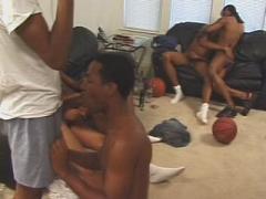 Ebony Hunks In Mad And Wild Sucking And Kissing Orgy Session...