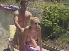 Blonde In Sunglasses With Melon Tits Gets Fucked Doggie Styl...
