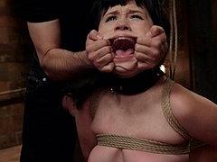 Yhivi In Bondage With Crazy Gags And Stockings Fucked By Mal...