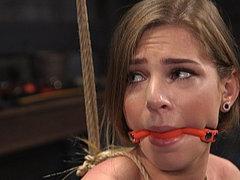 Sydney Cole Blonde Bound In Rope For Sex Training By Maledom...
