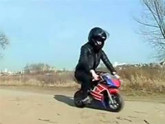 Dirty Senior Abuses A Cute Teenager Biker Chick Outdoor