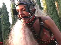 Blond F Slave Bite Gagged & Licked Ponyplay Movies