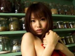 Akane Suzuki Asian Takes Red Dress Off And Hides Tits In Basement