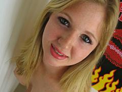 Blonde Teen Gagging And Head Flushing