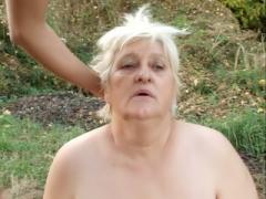 Chubby Mature Anna Mary Kneels Down To Give A Blowjob And Go...