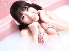 Sakura Tsubaki Asian With Big Hooters Sits In Bath Tub Dressed