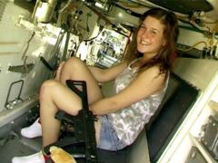 Sweet Army Teenage Sweetie Toying Her Pussy In This Tank