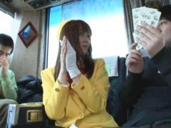 Jav Asian Doll With Yellow Suit And White Gloves Flirts With Man