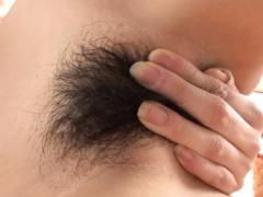 Mao Hamasaki Asian With Big Nude Cans Rubs Her Hairy Love Box