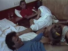 Two Horny Guys And Girls Fucking Hardcore In A Hotel Room