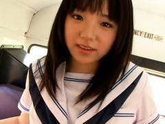 Ai Shinozaki Asian Takes Sailor Girl Uniform Off To Show Thong