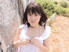 Shiori Tojo Asian With Cute Pink Skirt Shows Cans In Pink Bra