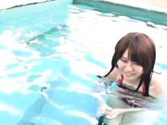 Yurina Takiguchi With Hot Body In Bath Suit Loves Swimming