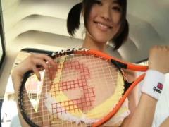 Shizuku Amamiya Asian Tennis Player Shows Big Melons In Bra