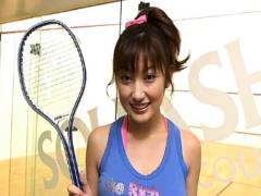 Yoko Kumada Asian Busty In Blue Top Is Ready To Play Tennis