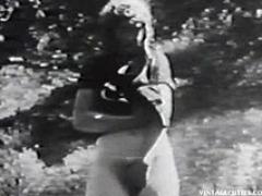 Vintage Video Of A Couple Outdoors And Man Is Fucking Girl