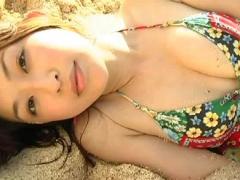 Gorgeous Mayumi Ono Having Fun At The Beach In Her Sun Dress