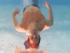 Male Celeb Michael C Hall Sunbathing Shirtless Near The Pool...