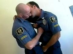 Horny Police Officers Stuffing Their Dicks Into Ass